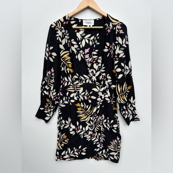 ba&sh Cassie Faux Wrap Dress Floral V-Neck Dress small - Picture 5 of 10